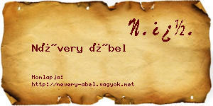 Névery Ábel névjegykártya